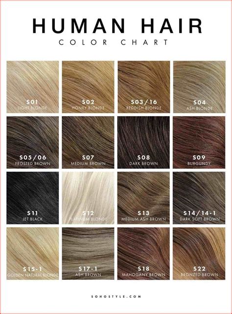 Hair Color Chart 1 10