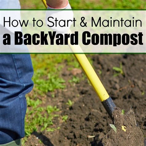 Make it in batches in a bin, using the right ammount of green and brown. How to Start & Maintain a Backyard Compost | Family ...
