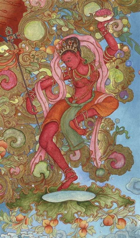 The Red Dakini Who Dances In Mahakala S Heart Etsy In Buddhism Art Spiritual Art Thangka