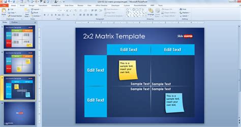 Free 2x2 Matrix Template For Powerpoint Free Powerpoint Templates