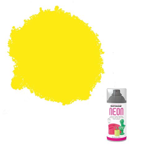 Rust Oleum Neon Yellow Matt Spray Paint 150 Ml Departments Diy At Bandq