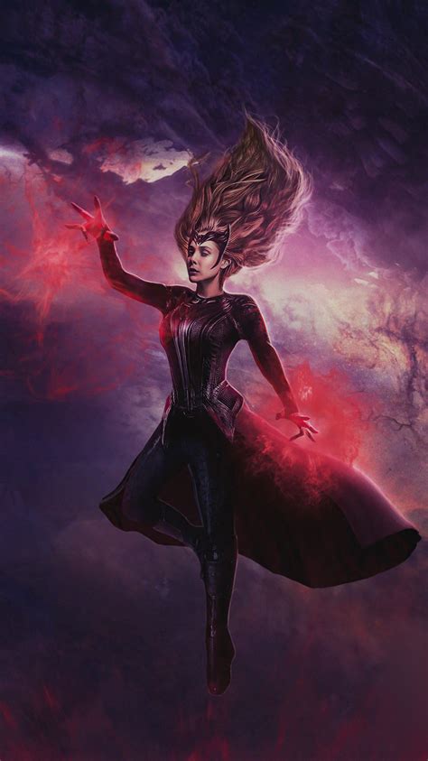 750x1334 The Scarlet Witch With Powers 4k Iphone 6 Iphone 6s Iphone 7
