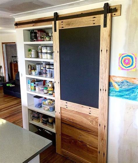 Pantry sliding barn door | Interior barn doors diy, Barn door pantry