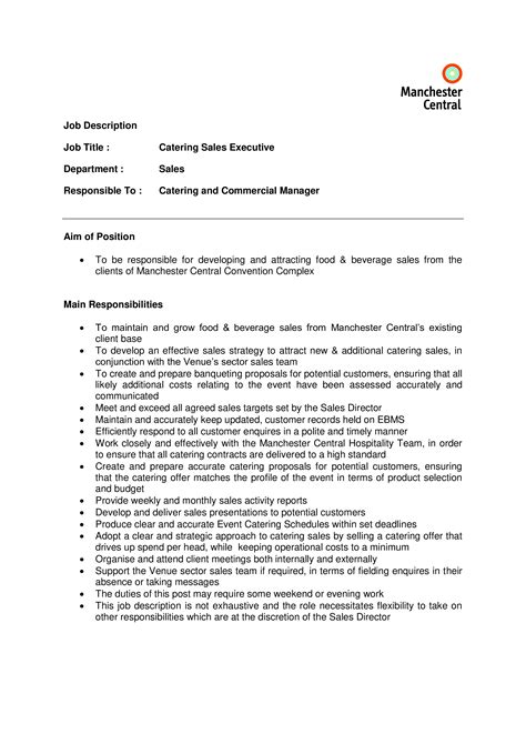 This executive assistant job description template is optimized for posting in online job boards or careers pages and easy to customize for your company. Sales Manager Job Description Template - Mryn Ism