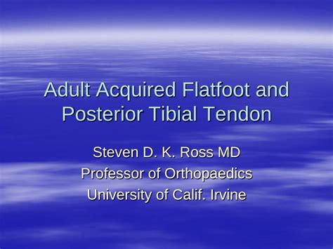 PDF Adult Acquired Flatfoot And Posterior Tibial Tendon PDFSLIDE NET