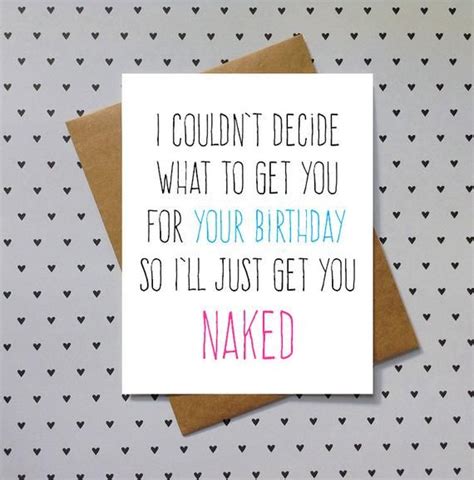 Dirty Birthday Card For Boyfriend Birthday Card For Husband Wife