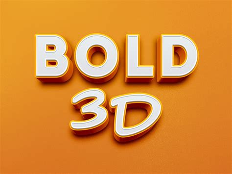 Bold 3d Text Effect Free Photoshop Text Photoshop Text 3d Text Effect