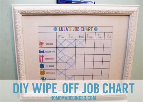 Chores Chart Job Chart Chores For Kids Organization Kids