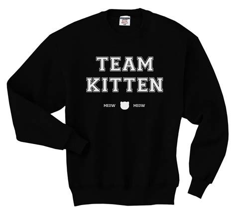 Team Kitten Sweatshirt Cat Sweater Unisex Sizes By Theboldbanana