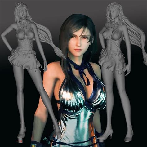 Sexy Dress Tf3 Rpg Role Ff7 Splitwhole Stl 3d Model Print Etsy