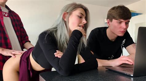 Sexy Russian Screwed Facialed Next To Her Gamer BF Eva Elfie At Fapnado