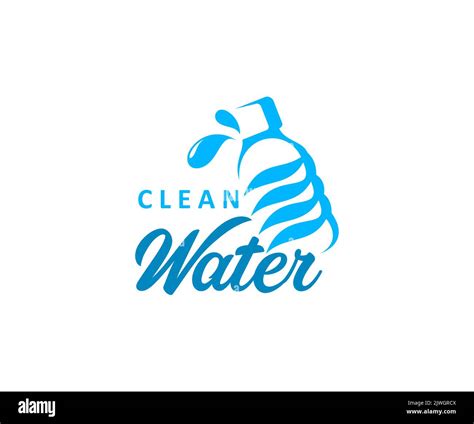 Clean Water Icon Distilled Drinking Water Distribution Or Delivery