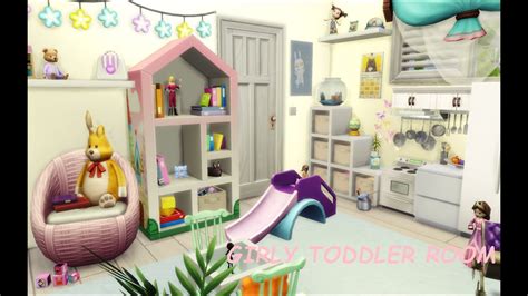 The Sims 4 No Cc Girl Toddler Bedroom Stop Motion Youtube