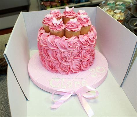 Free for commercial use no attribution required high quality images. Ladies 30th Birthday Cake with Pink Buttercream Roses ...