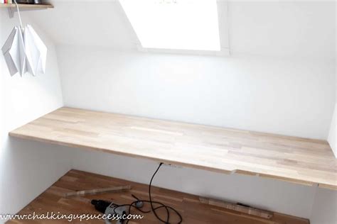 A Diy Corner Desk For The Room At The Top Of The Stairs Chalking Up