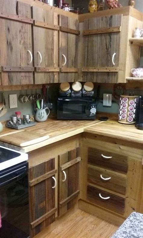 Creative Diy Kitchen Cabinets Plans Pallet Kitchen Cabinets Rustic