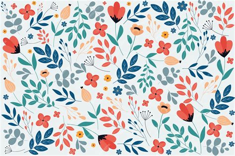 Premium Vector Colorful Ditsy Floral Print Background