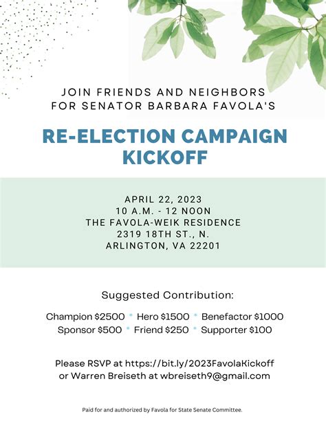 Senator Barbara Favolas 2023 Re Election Campaign Kickoff Fairfax County Democratic Committee