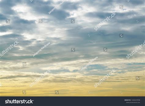 Late Sunset Sky Gray Cloud Background Stock Photo 1444223558 Shutterstock
