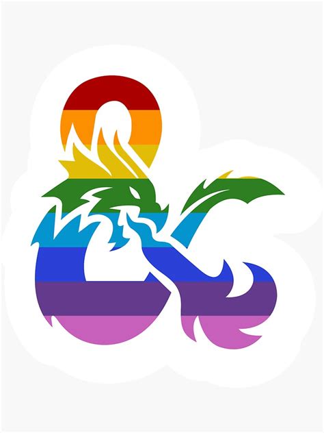 Pegatina Logotipo De Rainbow Dnd De Maddicyn Redbubble