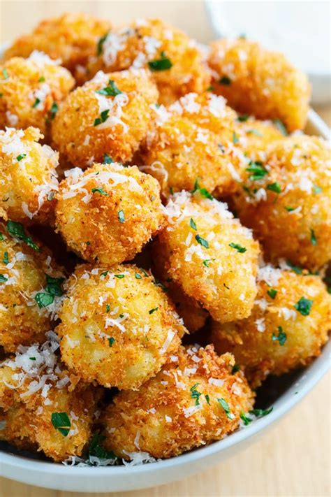 And, these parmesan cauliflower bites will sit proudly alongside traditional wings on any party table. Crispy Parmesan Cauliflower Bites on Closet Cooking