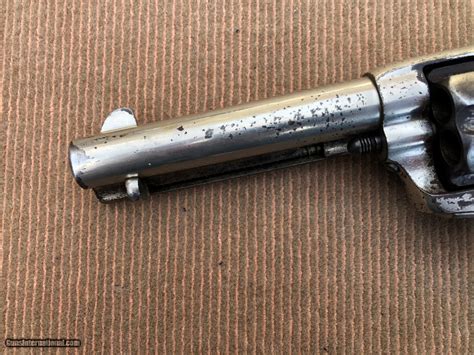 Antique 1886 Colt Saa Revolver 45cal 4 34 Barrel Nickel Finish W