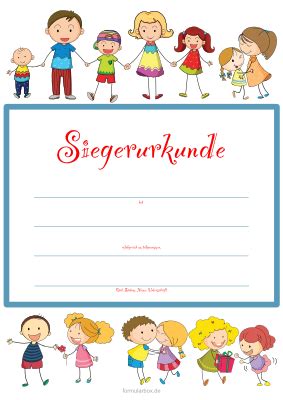 Freebie mit checklisten zum ausdrucken und abhaken für jeden. Kinder Siegerurkunde 'Kinder spielen' | Pdf-Vorlage zum ...