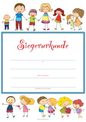 Foto imposante urkunden zum ausdrucken kostenlos. Kinder Siegerurkunde 'Kinder spielen' | Pdf-Vorlage zum ...