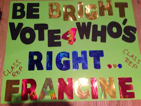 A Sign That Says Be Bright Vote Whos Right Franne