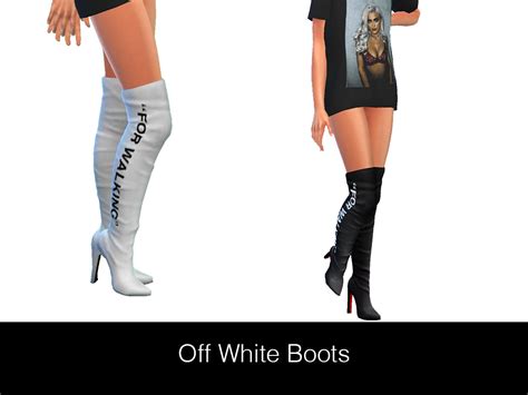 Streetwear For Sims 4 Hypesim Off White “for Walking” Boots Get Your