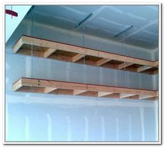 There is a giant void space over the hood of both cars in our wide garage. Garage Overhead Mightyshelves Alternative Hardware Methods | Garage Workshop | Pinterest ...