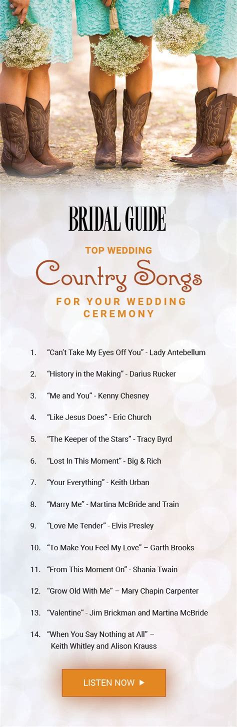 1:36:07 bc_countrymusiclove recommended for you. Top 60+ Country Songs to Play at Your Wedding | Best ...