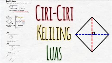 Check spelling or type a new query. Rumus Keliling dan Luas Belah Ketupat - YouTube