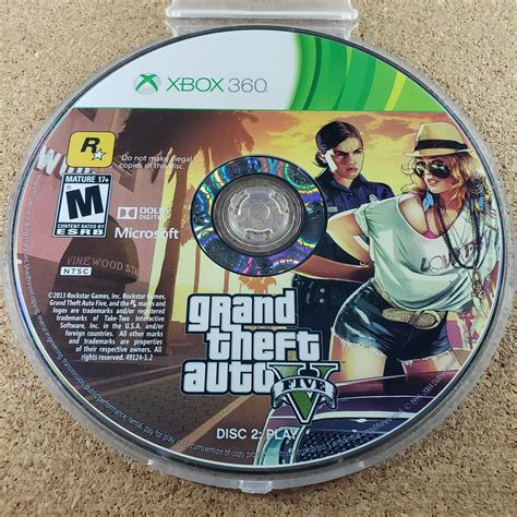 Grand Theft Auto V Xbox 360 Gta 5 Disc 2 Play Only Tested Ebay
