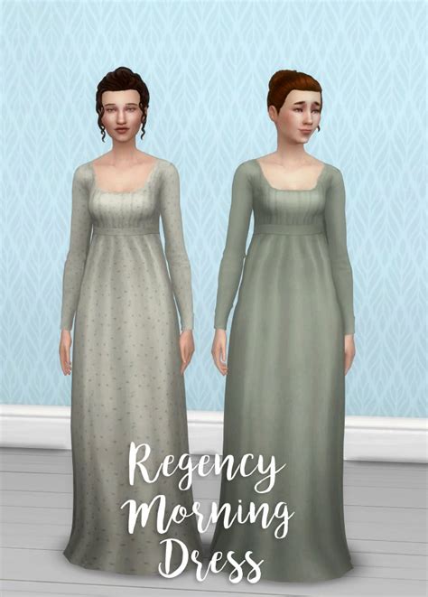 History Lovers Simblr Ts4 Regency Morning Dress Heres A Casual