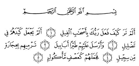 Translation And Tafsir Of Surah Al Fil Muslim Memo