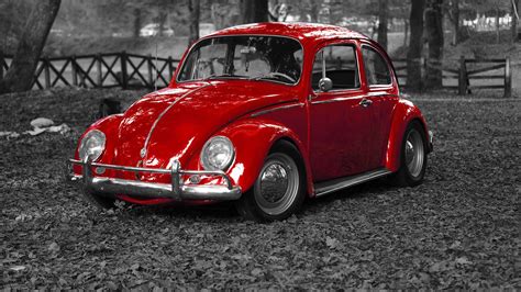 Desktop Wallpaper Volkswagen Beetle Red Car Hd Image Picture