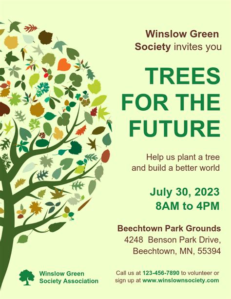 Illustrative Tree Planting Event Poster Template