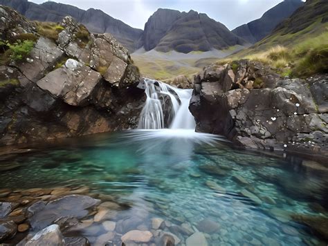 Download Waterfall In The Fairy Pools Glen Brittle Isle Of Skye Royalty