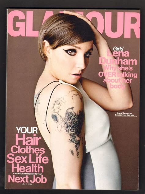 Glamour Magazine April 2014 Girls Lena Dunham Shes Over Talking About Her Body Lena Dunham
