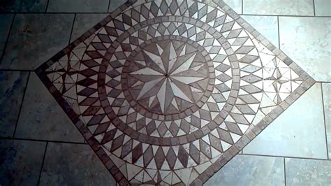 How To Install Mosaic Tile Medallion Inlay Youtube