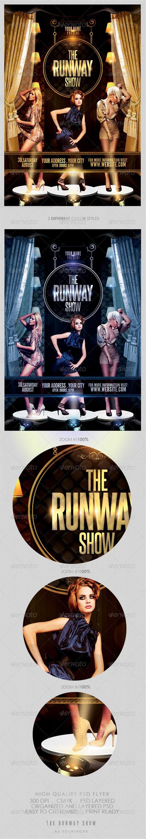 The Runway Show Flyer Template Flyer Template Flyer Event Poster Design