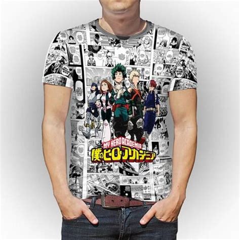Camiseta Boku No Hero Quadrinhos Mangá Full Art Geeks Outros Moda