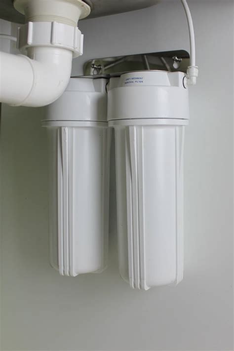 I installed a filterete under counter water filter system with a dedicated filtered water faucet for under a hundred buckaroos. Under-Sink Twin Cartridge Water Filter System - The Tank ...