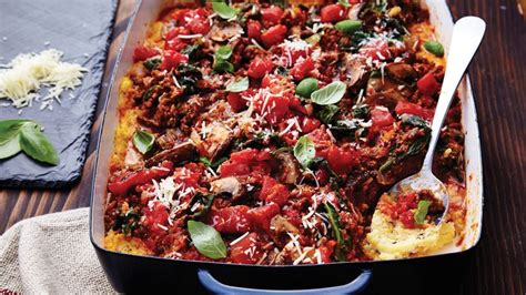Most packages have a simple recipe on the back you can follow to whip up the perfect polenta side. Beef and Polenta Bake recipe from Betty Crocker