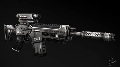 Artstation Ax 7 Assault Rifle Concept