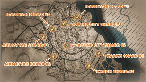 Todas las ubicaciones de Mysterious Shards en AC Mirage dónde