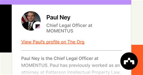 Paul Ney Chief Legal Officer At Momentus The Org