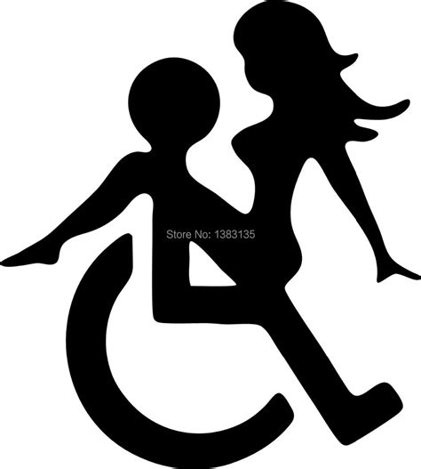 wheelchair sex car window sticker reflective waterproof vinyl decal funny jdm truck bumper auto