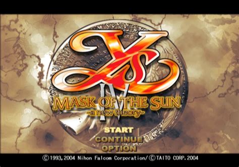 Ys Iv Mask Of The Sun A New Theory Japan Ps2 Iso Cdromance